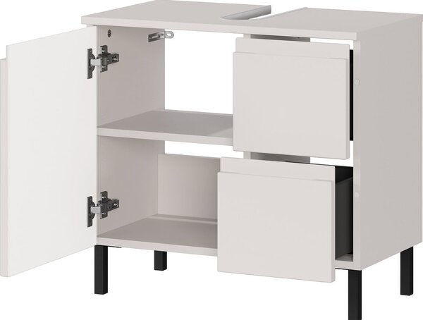 Kremowa niska szafka pod umywalkę 60x56 cm Salinas – Germania