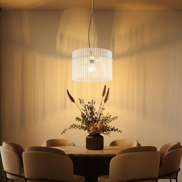 Globo Lampa wisząca Gorley, możliwość ściemniania, biały / opal, salon / jadalnia, szkło