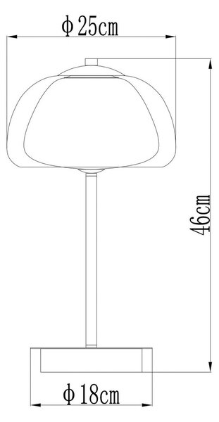 Globo Lampa stołowa Avila, możliwość ściemniania, aluminiowy / szary / cynkowy, salon / jadalnia, szkło