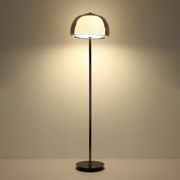 Globo Lampa stojąca Avila, możliwość ściemniania, aluminiowy / szary / cynkowy, salon / jadalnia, szkło