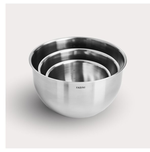 Misy ze stali nierdzewnej w kolorze srebra zestaw 3 szt. ø 24 cm Lucca 3.0 – FABINI