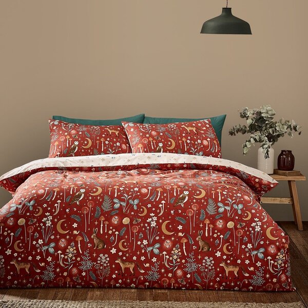 Ceglasta pościel jednoosobowa 135x200 cm Enchanted Twilight Animals – Catherine Lansfield
