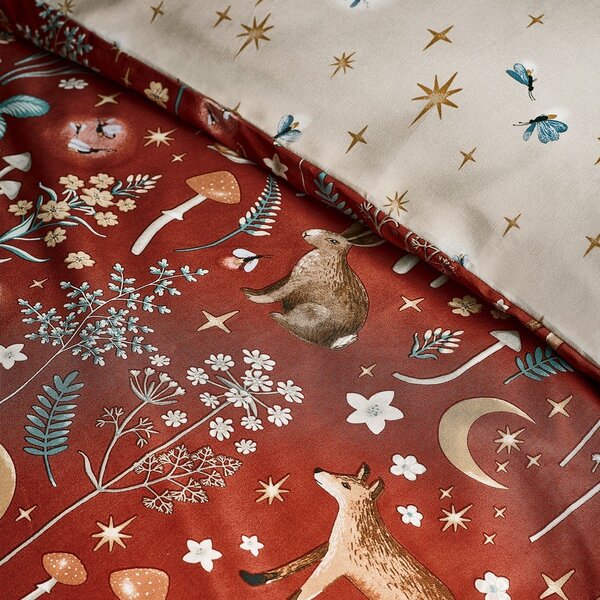Ceglasta pościel jednoosobowa 135x200 cm Enchanted Twilight Animals – Catherine Lansfield