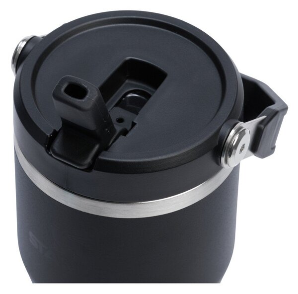 Czarny termos ze stali nierdzewnej 600 ml IceFlow™ Flip Straw 2.0 Tumbler Black – Stanley