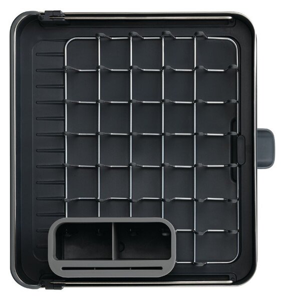 Ciemnoszary regulowany ociekacz ze stali nierdzewnej 36x32 cm Extend Steel – Joseph Joseph