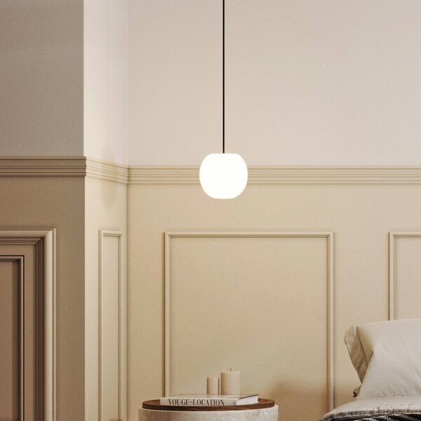 Casablanca Lampa wisząca Acai, możliwość ściemniania, biały / opal, salon / jadalnia, szkło