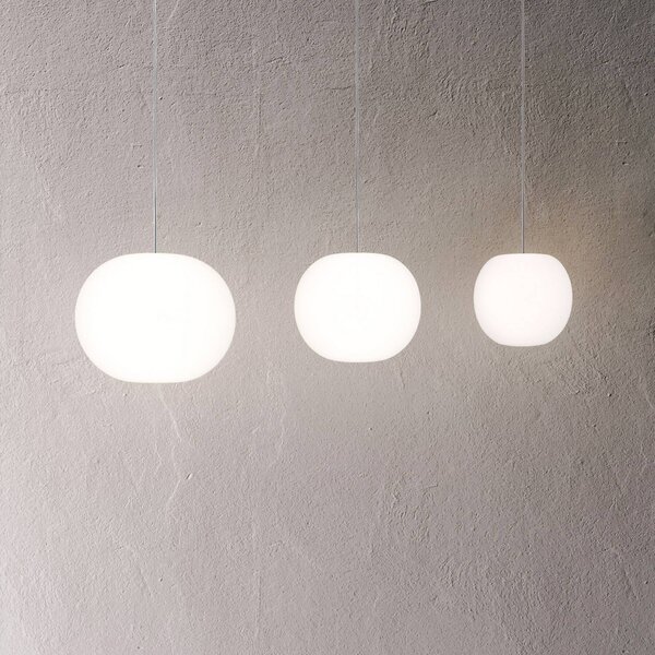 Casablanca Lampa wisząca Acai, możliwość ściemniania, biały / opal, salon / jadalnia, szkło