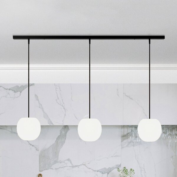 Casablanca Lampa wisząca Acai, możliwość ściemniania, biały / opal, salon / jadalnia, szkło