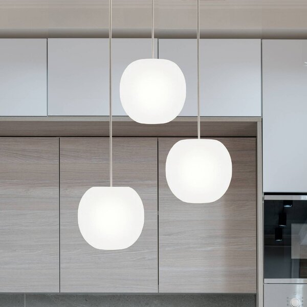 Casablanca Lampa wisząca Acai, możliwość ściemniania, biały / opal, salon / jadalnia, szkło