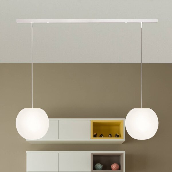 Casablanca Lampa wisząca Acai, możliwość ściemniania, biały / opal, salon / jadalnia, szkło