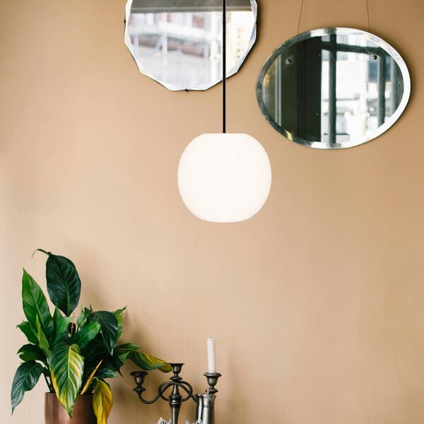 Casablanca Lampa wisząca Acai, możliwość ściemniania, biały / opal, salon / jadalnia, szkło