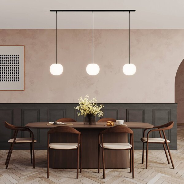 Casablanca Lampa wisząca Acai, możliwość ściemniania, biały / opal, salon / jadalnia, szkło