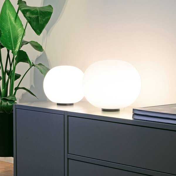 Casablanca Lampa stołowa Acai, biały / opal, salon / jadalnia, szkło