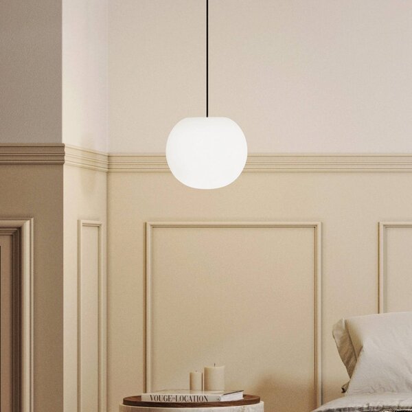 Casablanca Lampa wisząca Acai, możliwość ściemniania, biały / opal, salon / jadalnia, szkło