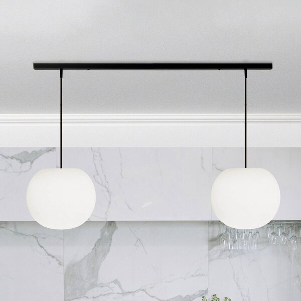 Casablanca Lampa wisząca Acai, możliwość ściemniania, biały / opal, salon / jadalnia, szkło