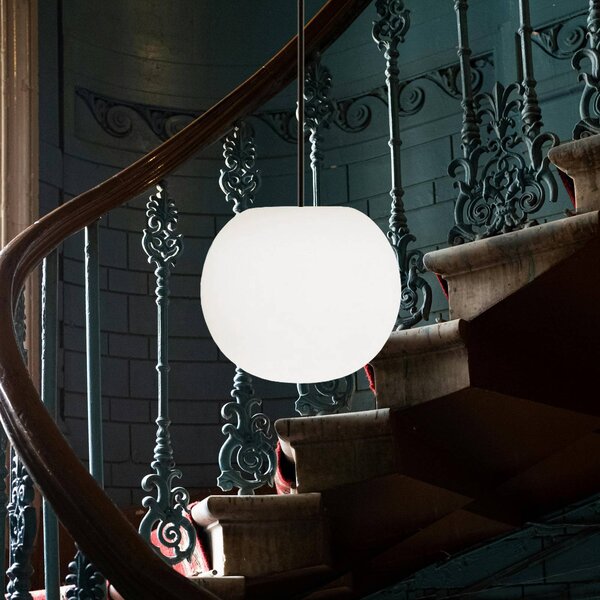Casablanca Lampa wisząca Acai, możliwość ściemniania, biały / opal, salon / jadalnia, szkło