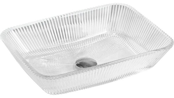 Mexen Tiva szklana umywalka nablatowa 46 x 33 cm, transparent - 24184600