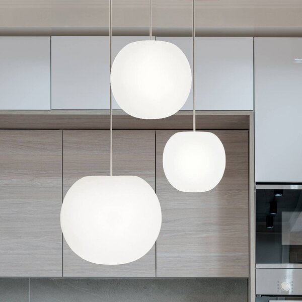 Casablanca Lampa wisząca Acai, możliwość ściemniania, biały / opal, salon / jadalnia, szkło