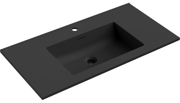 Mexen Otis umywalka wpuszczana w blat 91 x 46,5 cm, czarna mat - 25189071