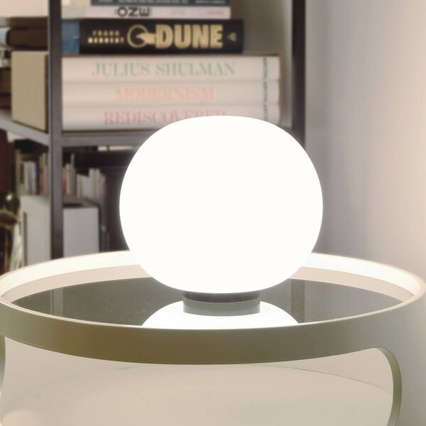 Casablanca Lampa stołowa Acai, biały / opal, salon / jadalnia, szkło