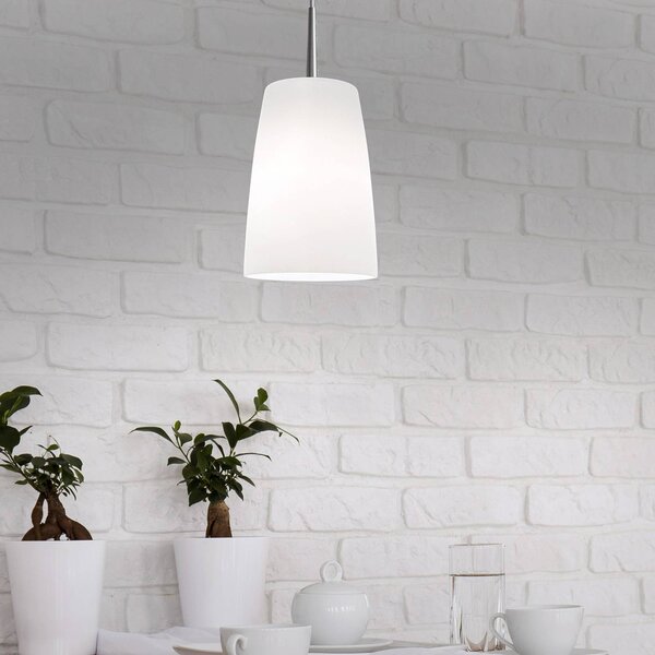 Casablanca Lampa wisząca Mesa, możliwość ściemniania, biały / opal, salon / jadalnia, szkło