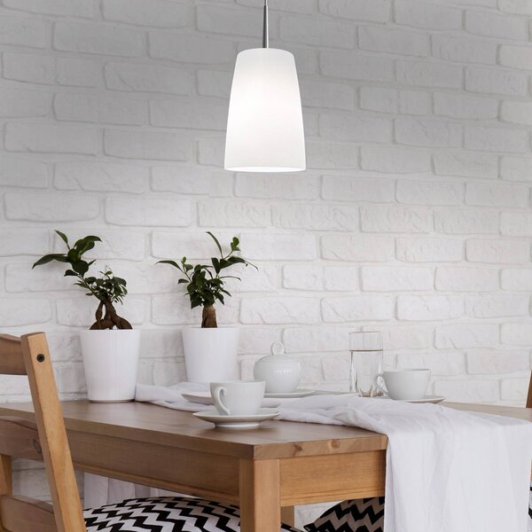 Casablanca Lampa wisząca Mesa, możliwość ściemniania, biały / opal, salon / jadalnia, szkło