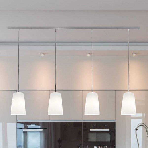 Casablanca Lampa wisząca Mesa, możliwość ściemniania, biały / opal, salon / jadalnia, szkło