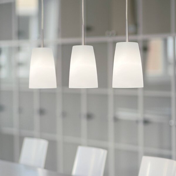 Casablanca Lampa wisząca Mesa, możliwość ściemniania, biały / opal, salon / jadalnia, szkło