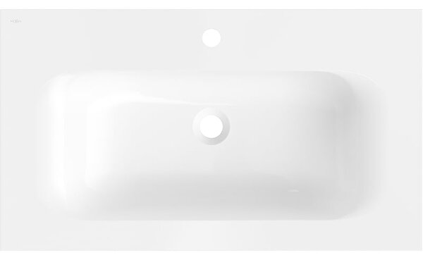 Mexen Vela umywalka wpuszczana w blat 81 x 46,5 cm, biała połysk - 25238000