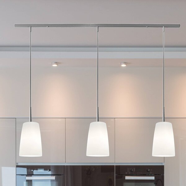 Casablanca Lampa wisząca Mesa, możliwość ściemniania, biały / opal, salon / jadalnia, szkło