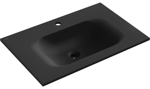 Mexen Vela umywalka wpuszczana w blat 71 x 46,5 cm, czarny mat - 25237071