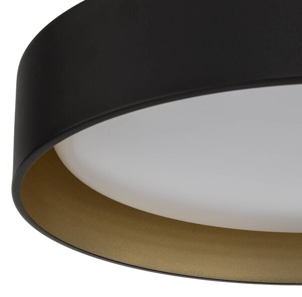 Lampa sufitowa LED Gracjan Lindby, możliwość ściemniania, czarny, salon / jadalnia, tworzywo sztuczne, nowoczesny