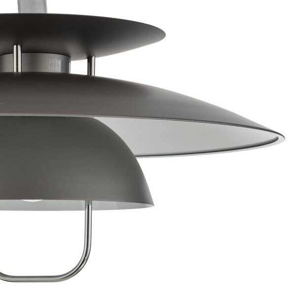 Lampa wisząca Nadija Lindby, możliwość ściemniania, aluminiowy / szary / cynkowy, kuchnia, metal, skandynawski