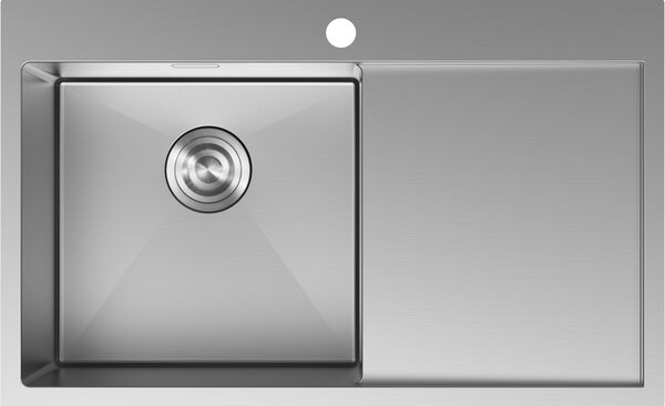 Mexen Exar zlewozmywak stalowy 1-komorowy z ociekaczem, lewy 780 x 480 mm, inox - 6433781010L-01
