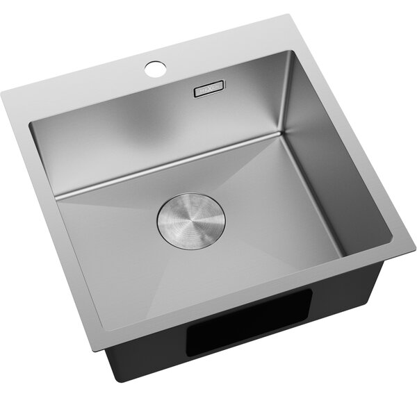 Mexen Solix zlewozmywak stalowy 1-komorowy 500 x 500 mm, inox - 6407501000-01