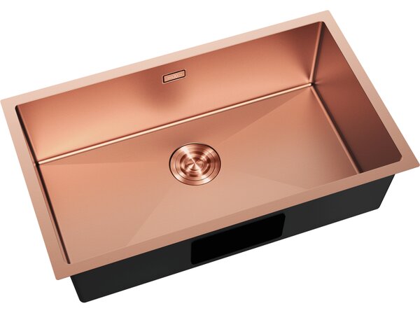 Mexen Trixo zlewozmywak stalowy 1-komorowy 750 x 440 mm, miedź - 6415751000-65