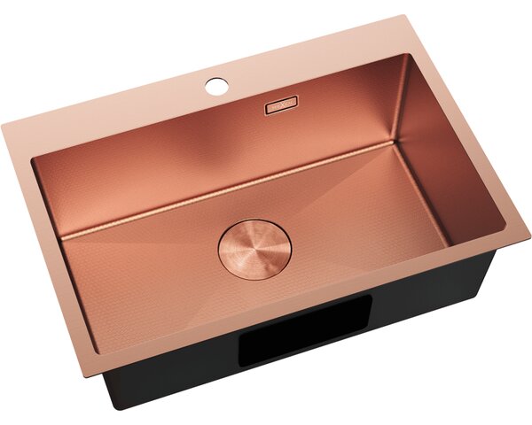 Mexen Solix zlewozmywak stalowy 1-komorowy 650 x 450 mm, miedź HC - 6403651000-65HC
