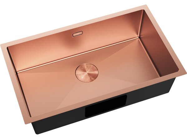 Mexen Trixo zlewozmywak stalowy 1-komorowy 750 x 440 mm, miedź - 6415751000-65