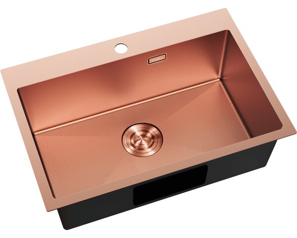 Mexen Solix zlewozmywak stalowy 1-komorowy 650 x 450 mm, miedź HC - 6403651000-65HC
