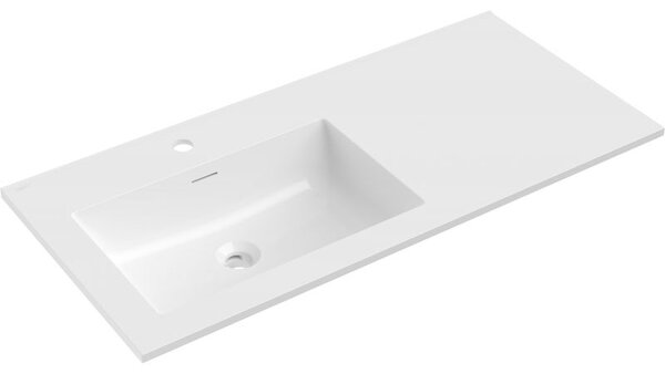 Mexen Otis umywalka wpuszczana w blat lewa 101 x 46,5 cm, biała połysk - 25181000L