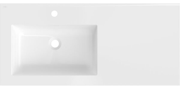 Mexen Otis umywalka wpuszczana w blat lewa 101 x 46,5 cm, biała połysk - 25181000L