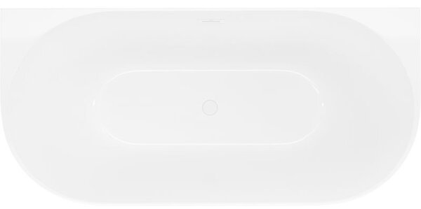 Mexen Oval Slim wanna wolnostojąca przyścienna 170 x 80 cm, biała, przelew biały - 52661708000-20