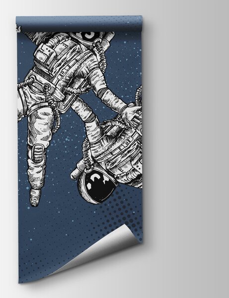 Fototapeta Dwóch astronautów unoszących się w przestrzeni kosmicznej, Fototapety Kosmos, Popularne Fototapety, w00630v1 - Tapeko.pl