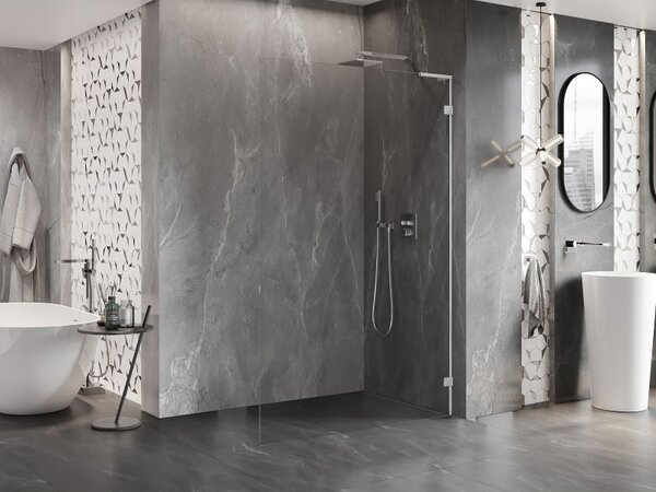 Mexen Lunar L ścianka prysznicowa Walk-in prawa 50 x 200 cm, transparent 8 mm, chrom - 830L-050-000-01-00-P