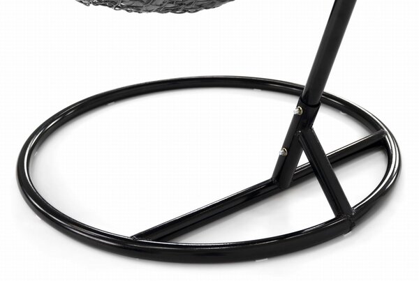 MebleMWM Fotel ogrodowy wiszący HC-001 szary technorattan, poduszka w zestawie | OUTLET