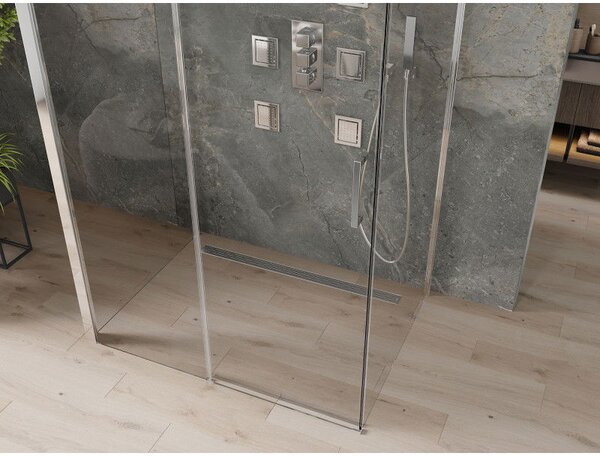 Mexen Omega-3S kabina prysznicowa 3-ścienna, rozsuwana 140 x 90 cm, transparent, chrom - 825-140-090-01-00-3S