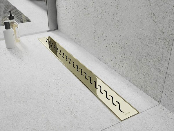 Mexen Flat 360° M18 odpływ liniowy obrotowy 50 cm, złoty - 1523050-40