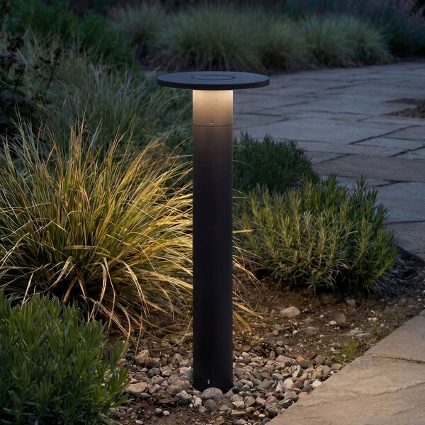Słupek oświetleniowy LED Tovio Arcchio, aluminiowy / szary / cynkowy, aluminium, nowoczesny