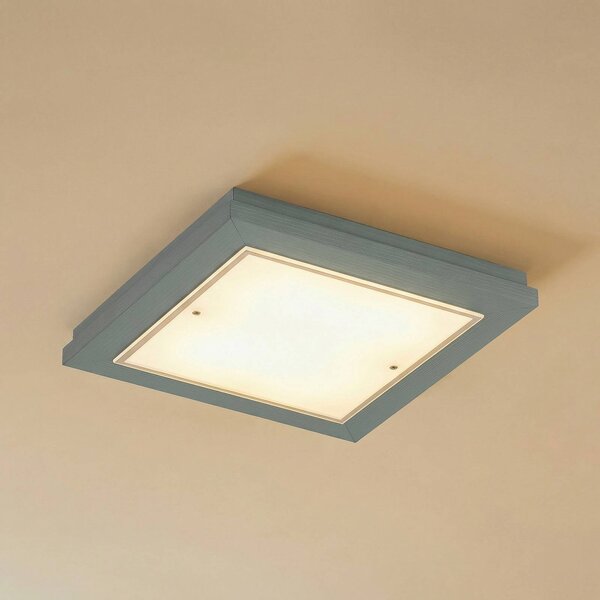 Lampa sufitowa Tally Argon, zielony, przedpokój, drewno
