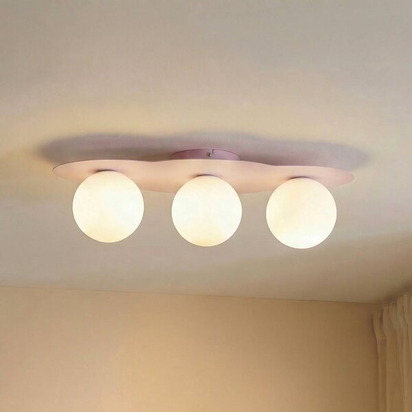 Lampa sufitowa Cloud TK Lighting, możliwość ściemniania, fioletowy / różowy / bladoróżowy, pokój dziecięcy, szkło, młodzieżowy